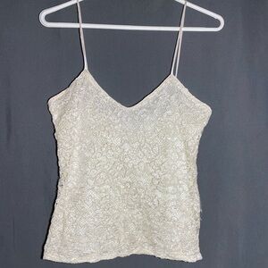 circa 2000 y2k lace spaghetti strap tank🍦